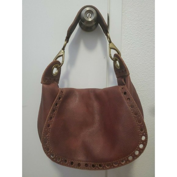 Lucky Brand Handbags - Lucky Brand Vintage Inspired Brown Pebbled Leather